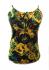 Blue, Green & Brown Strappy Sun Top - Ethnic Bold Flower Print - Fair Trade Cotton