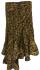 Fair Trade Fashionable Baby Cord Amelia Ruffle Skirt - Red Flowers on Chocolate Brown Design