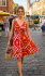Bright Pink Colourful Dotty Short Summer Dress - Fair Trade 100% Cotton