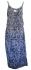 Beautiful Blue Strappy Balinese Bird of Peace Sundress/Shift Dress with Ties