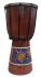 Authentic Dot Painted 20 cm high Hand Carved Djembe Drum - Fair Trade