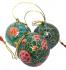 Set of 3 Mixed Kashmiri Lacquerware Bauble Christmas Tree Decoration