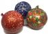 Set of 3 Mixed Kashmiri Lacquerware Bauble Christmas Tree Decoration