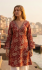 Paisley Print Kaftan Top Soft Indian Cotton Block Print Ruby Red Sizes 8 - 16