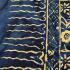 Sarong Beach Coverup Batik from Bali Large Size Midnight Blue & Orange