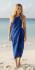 Sarong Beach Coverup Batik from Bali Large Size Light & Dark Blues