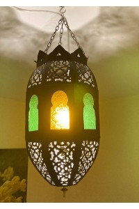 Moroccan Classic Metal Lampshade with coloured glass from Marrakesh Moroccan Classic Metal Lampshade with coloured glass from Marrakesh