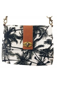 Vegan / Cruelty Free Mini Hand Bag with detachable adjustable strap - Tropical Palm Design - Fair Trade Vegan / Cruelty Free Mini Hand Bag with detachable adjustable strap - Tropical Palm Design - Fair Trade