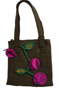 Ecletic Quirky Felt Flower Shoulder Bag 