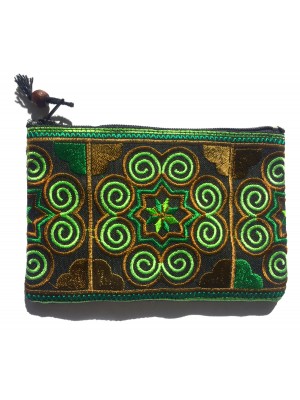 Hmong Thai Hill Tribe Spiral Tribal Purse - Fair Trade