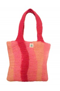 Fair Trade Hand Made Lovely Tactile Stripey Pink Hand Bag Fair Trade Hand Made Lovely Tactile Stripey Pink Hand Bag