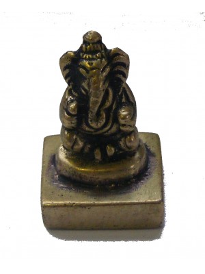 Cast Brass Ganesh Statue / Stamp / Chop Figurine from Kathmandu