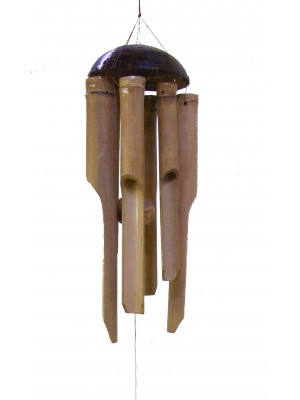Bamboo Wind chime / Windchime for indoor and outdoor use, longest chime 12 inch / 30 cm - Fair Trade