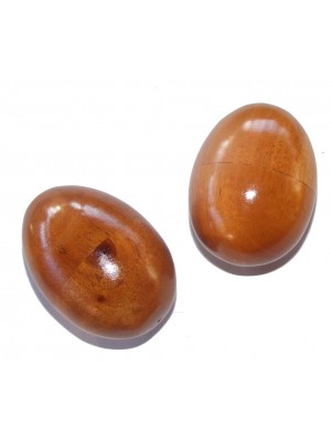 Wooden Shaky Eggs Natural Egg Shakers- pair - Handmade in Bali - Mellow Sound Wooden Shaky Eggs Natural Egg Shakers- pair - Handmade in Bali - Mellow Sound