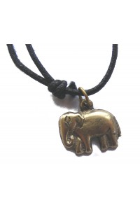 Lucky Hand Cast Bronze Elephant pendant necklace from Kathmandu