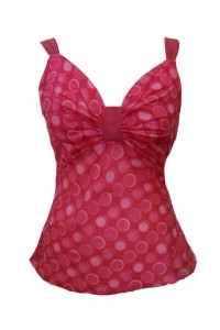 Pink Cotton Strappy Top - 100% Cotton Beautiful  Geometric Karen Print - Fair Trade