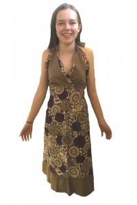 Feminine Purple Paisley Print Yvetta Summer Dress - Fair Trade 100% Cotton 