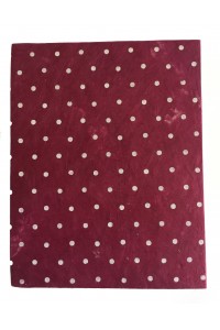 Fair Trade Handmade Nepali Lokta Paper Red Spotty Notepad