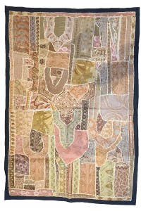 Rajasthani Embroidered Extra Large Wall Hanging - Beautiful Sandy Brown Traditional Rajasthani Design - Unique Work of Art