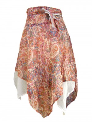 Fair Trade Cream & Pink  Josie Jungli Wrap Skirt