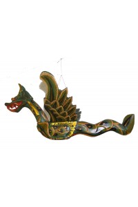 Hand Carved Balinese Green and Gold Barong ( Mytholgical Dragon )