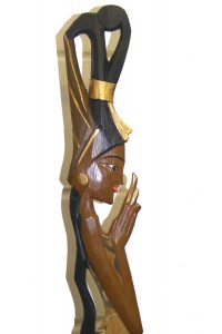 Fair Trade Balinese Native Village Girl Praying Wooden / Carving Sculpture  - choice of 3 sizes