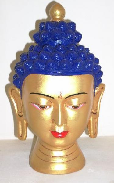 Ceramic Nepalese Buddha Head - Fair Trade Hand Painted 