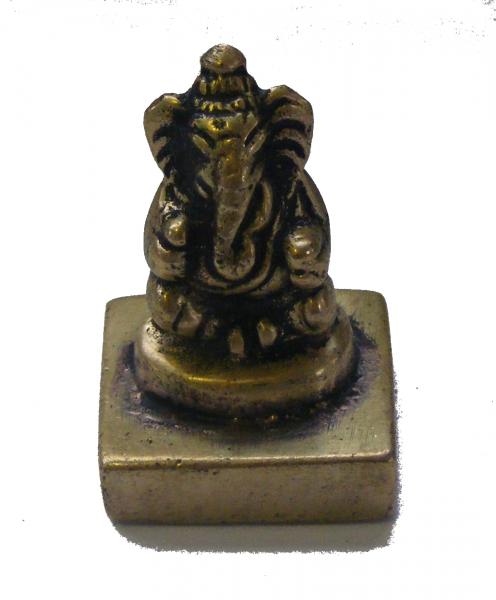 Cast Brass Ganesh Statue / Stamp / Chop Figurine from Kathmandu