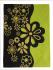 Fair Trade Handmade Nepali Lokta Paper Green, Black & Gold Flower Book
