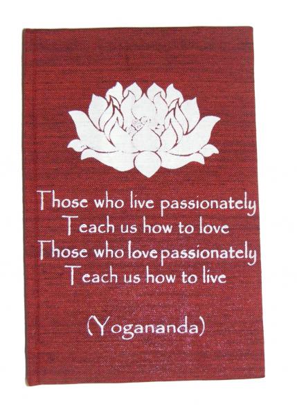 Red Passion Affirmation Hardback Notebook / Journal - Unlined Pure White Paper - 54 Sheets - Fair Trade