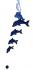 Fair Trade Hand Painted Blue School of  Dolphin Mobile