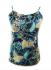 Blue & White  Strappy Sun Top - Ethnic Bold Flower Print - Fair Trade 100% Cotton
