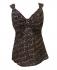 Brown or Green Cotton Strappy Top - Beautiful Geometric Kirsten Print - Fair Trade