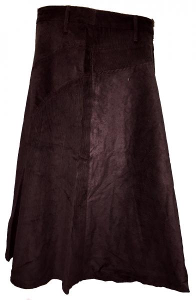 Fair Trade Fashionable Corduroy Annie Maxi Skirt - Chocolate Brown