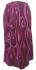 Fair Trade Cotton Jersey Elasticated Retro Spiral Skirt - Maroons and Pink