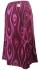 Fair Trade Cotton Jersey Elasticated Retro Spiral Skirt - Maroons and Pink