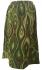 Fair Trade Cotton Jersey Elasticated Retro Spiral Skirt - Greens & Browns