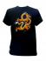 Fair Trade Embroidered Golden Chinese Dragon T Shirt ( Black T Shirt)