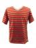 Fair Trade 100% Cotton Classic Stripey Red & Grey Mens T Shirt