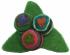Stylish Stylised Triangular Hand made Felt Swirly Flower Brooch - Fair Trade