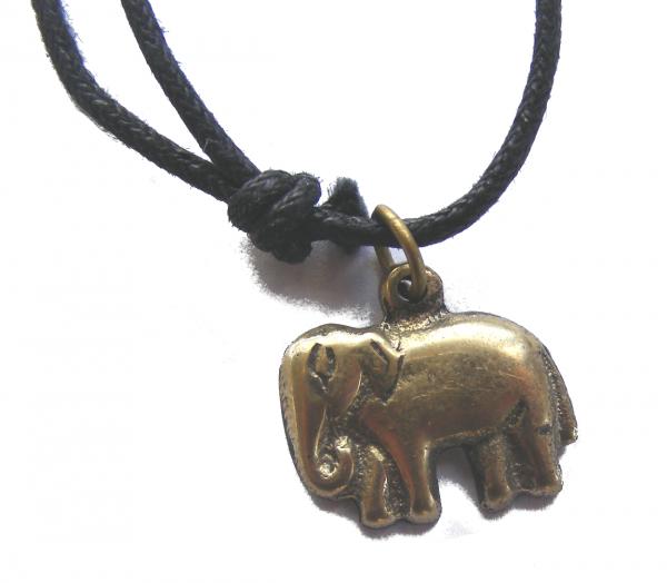 Lucky Hand Cast Bronze Elephant pendant necklace from Kathmandu