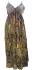 Long Cotton Summer Maternity Dress  - Earthy Brown Print  - Fair Trade 