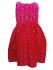 Cotton Classic Girls Dress with ties - 100% Cotton - Pink Heart Print  - Fair Trade