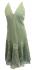 Classic Army Green Indian Cotton Maria Midi Length Summer Sun Dress - Fair Trade 100% Cotton 