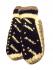 Handknitted Fair Trade Woollen Black & White Fleece Lined Tibetan House Slippers