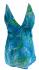 Blue & Green  V Neck Strappy Sun Top - Ethnic Paisley Print - Fair Trade 100% Cotton