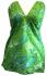 Green & Blue  V Neck Strappy Sun Top - Ethnic Paisley Print - Fair Trade 100% Cotton