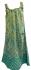 Soft Cotton Loose fit Shift Dress / Over Dress - Pretty Turquoise / Green Flower Print  - Fair Trade 