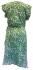 Green Hibiscus Flower Print Soft Cotton  Dress / Over Dress / Cover Up - Fair Trade