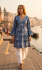 Paisley Print Kaftan Top Soft Indian Cotton Block Print Cobalt Blue Sizes 8 - 16